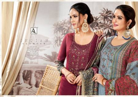 Alok Al Madina Designer Wholesale Jam Cotton Dress Material Catalog
